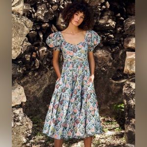 Agua by Agua Bendita Palmera dress in Blue, size Small NWT